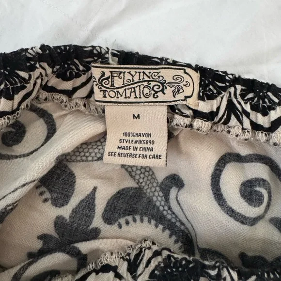 Flying Tomato Elegant Black and Cream Maxi Skirt - Picture 4 of 4